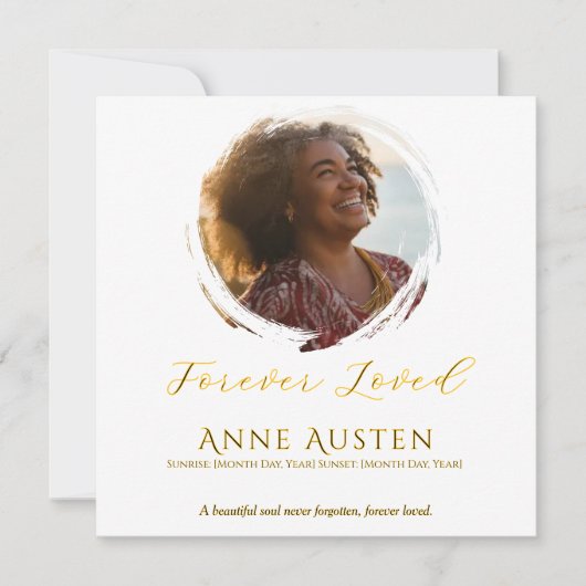 Carte de remerciement pour des funérailles (Devant)