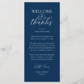 Carte de remerciement pour dîner de réception de b (Devant)