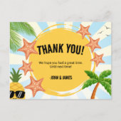 Carte de remerciement pour double anniversaire des (Devant)