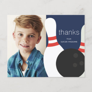 Carte de remerciement pour enfants Budget Bowling