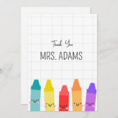 Carte de remerciement pour enseignant et jardin d' (Devant / Derrière)