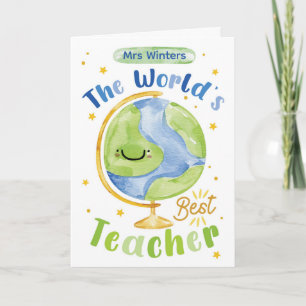Carte de remerciement pour enseignant mondial – Gl