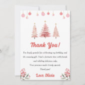 Carte de remerciement pour fête d'anniversaire ave (Devant)