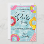 Carte de remerciement pour fête d'anniversaire ave (Devant)