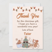 Carte de remerciement pour fête d'anniversaire ave (Devant)