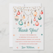 Carte de remerciement pour fête d'anniversaire Chr (Devant)