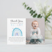 Carte de remerciement pour fête d'anniversaire de (Debout devant)