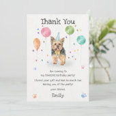 Carte de remerciement pour fête d'anniversaire de (Debout devant)