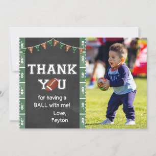 Carte de remerciement pour fête d'anniversaire de