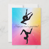 Carte de remerciement pour fête d'anniversaire de (Dos)