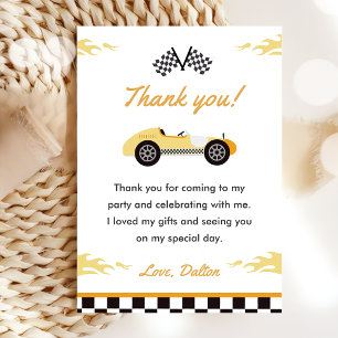 Carte de remerciement pour fête d'anniversaire de
