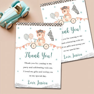 Carte de remerciement pour fête d'anniversaire de 