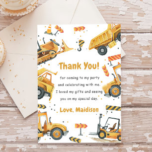 Carte de remerciement pour fête d'anniversaire de