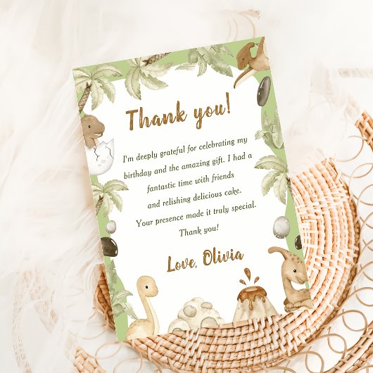 Carte de remerciement pour fête d'anniversaire de 