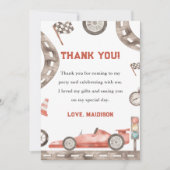 Carte de remerciement pour fête d'anniversaire de  (Devant)