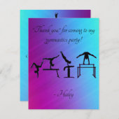 Carte de remerciement pour fête d'anniversaire de  (Devant / Derrière)
