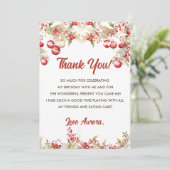 Carte de remerciement pour fête d'anniversaire de  (Debout devant)