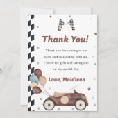 Carte de remerciement pour fête d'anniversaire de  (Devant)