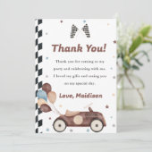 Carte de remerciement pour fête d'anniversaire de  (Debout devant)