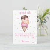 Carte de remerciement pour fête d'anniversaire Pin (Debout devant)