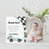 Carte de remerciement pour fête d'anniversaire ver (Debout devant)