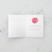 Carte de remerciement pour fillette d'honneur en r (Intérieur)