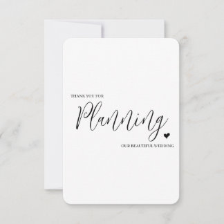 Carte de remerciement pour fournisseur de mariage 