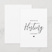 Carte de remerciement pour fournisseur de mariage  (Devant / Derrière)