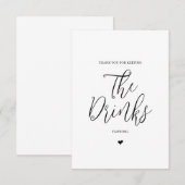 Carte de remerciement pour fournisseur de mariage  (Devant / Derrière)