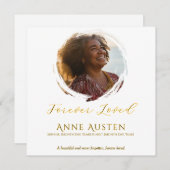 Carte de remerciement pour funérailles (Devant / Derrière)