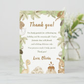 Carte de remerciement pour garçon d'anniversaire d (Debout devant)