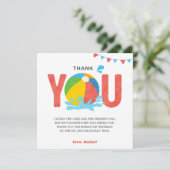 Carte de remerciement pour garçon ou fille d'anniv (Debout devant)