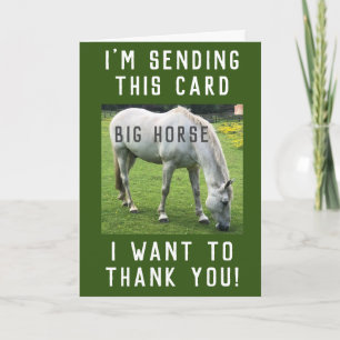 Carte de remerciement pour grand cheval