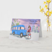 Carte de remerciement pour guide touristique (Fleur jaune)