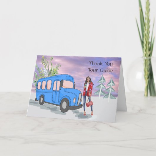 Carte de remerciement pour guide touristique (Devant)