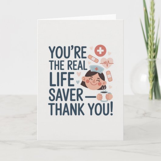 Carte de remerciement pour infirmière (Devant)