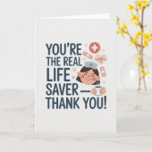 Carte de remerciement pour infirmière (Fleur jaune)