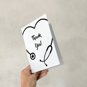 Carte de remerciement pour infirmière et médecins
