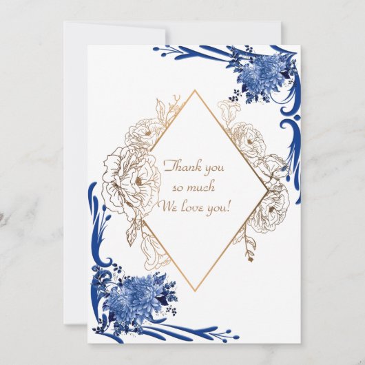 Carte de remerciement pour invitation de mariage (Devant)