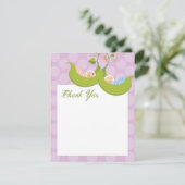 Carte de remerciement pour jumeaux garçon fille Pe (Debout devant)