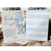 Carte de remerciement pour la baby shower thème sa