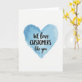 Carte de remerciement pour la clientèle (Fleur jaune)