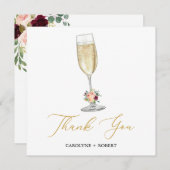 Carte de remerciement pour la douche de mariée Bru (Devant / Derrière)