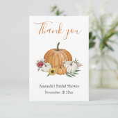 Carte de remerciement pour la douche de mariée de  (Debout devant)