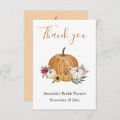 Carte de remerciement pour la douche de mariée de  (Devant / Derrière)