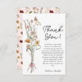 Carte de remerciement pour la douche de mariée de (Devant / Derrière)