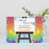 Carte de remerciement pour la fête d'anniversaire  (Debout devant)