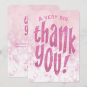 Carte de remerciement pour la fête d'anniversaire (Devant / Derrière)