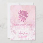 Carte de remerciement pour la fête d'anniversaire (Dos)