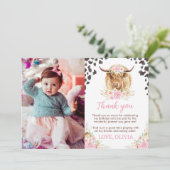 Carte de remerciement pour la fête d'anniversaire (Debout devant)